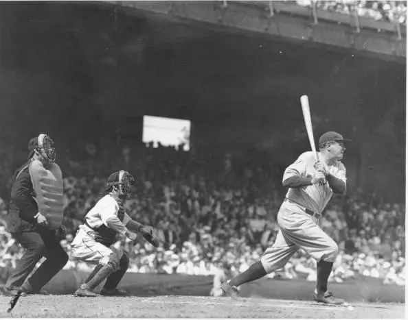 Babe Ruth swings