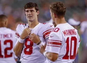 Daniel Jones and Eli Manning