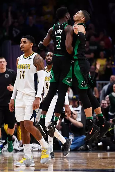 Jayson Tatum and Jaylen Brown of Boston Celtics