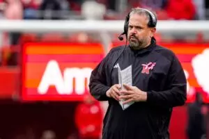 Home 11 Oct 28, 2023; Lincoln, Nebraska, USA; Nebraska Cornhuskers head coach Matt Rhule stands on the sideline during the second quarter against the Purdue Boilermakers at Memorial Stadium. Mandatory Credit: Dylan Widger-USA TODAY Sports