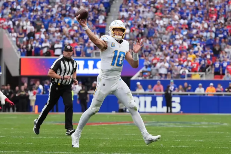 Home 3 Justin Herbert throws in the second half against the Buffalo Bills. It's been an extremely disappointing start for Herbert and the Chargers. Find out where they land on this week's NFL power rankings.