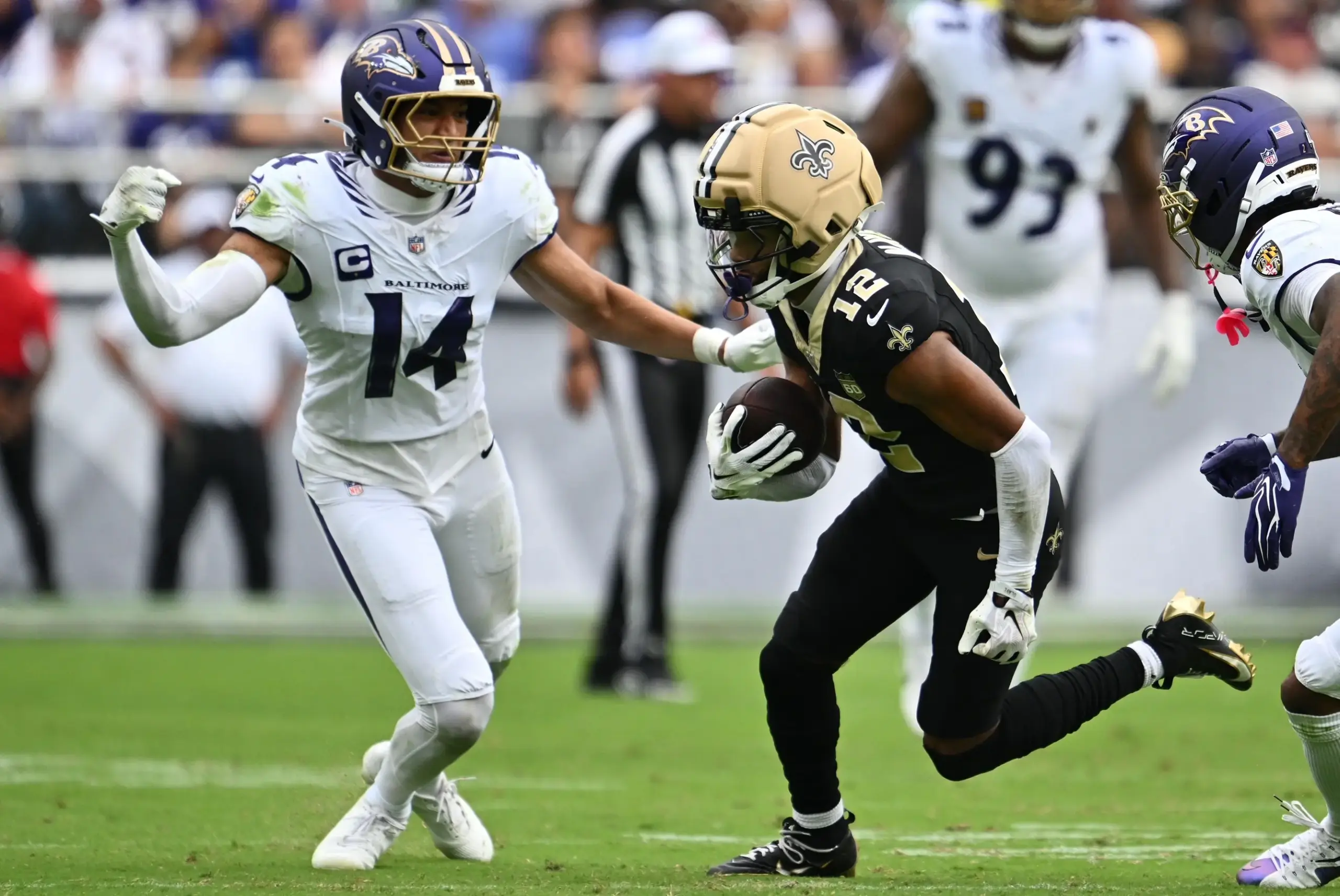 2026 09 20T204837Z 2002508858 MT1USATODAY29874406 RTRMADP 3 NFL NEW ORLEANS SAINTS AT BALTIMORE RAVENS scaled