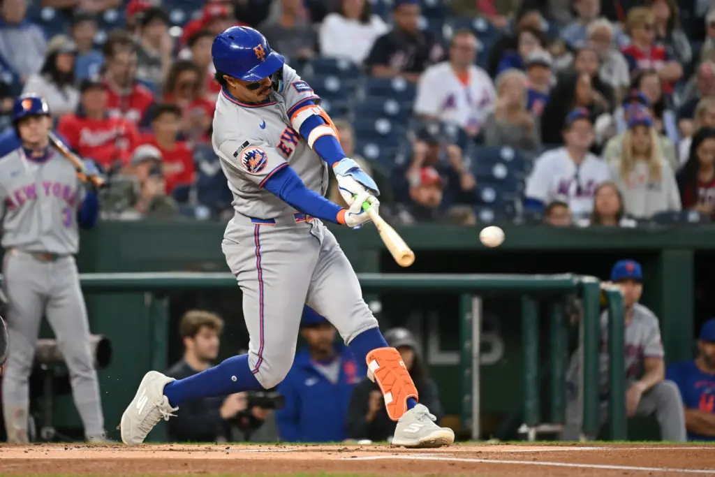 3 Red Sox Trade Targets Who Could Transform the Lineup 2 Mark Vientos hits the ball into play against the Washington Nationals. Could Vientos be one of the top Boston Red Sox trade targets this offseason?