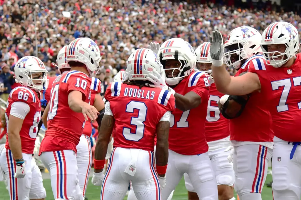 Patriots celebrate touchdown