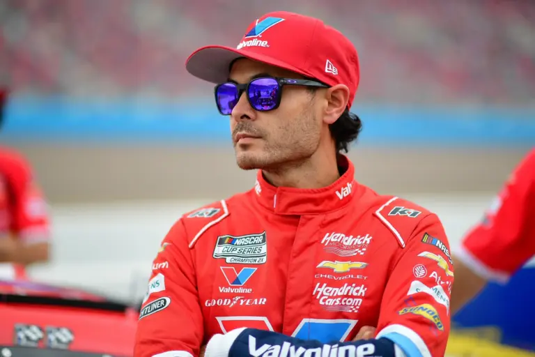 Home 1 One of the top NASCAR championship contenders, Kyle Larson, during a recent qualifying session.